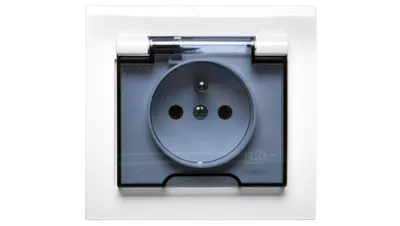 Zdjęcie produktu dla Ospel GPH-1WZ/00/d, Biały, IP44, 16 A, 88 mm, 45 mm, 83 mm