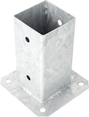 Produktbild von ADGO Aufschraubhülse Pfostenträger, Bodenanker für Holzpfosten, Stahl 60x60mm