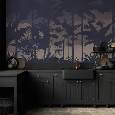 Produktbild von Vlies Fototapete - Jungle at Night 300x210 cm Blätter b-C-10386-a-a
