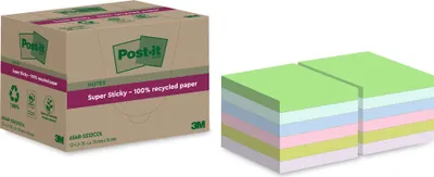 Produktbild von Post-It 7100284781, Quadratisch, Blau, Grün, Pink, Violett, Gelb, Papier, 100%, 76 mm, 76 mm