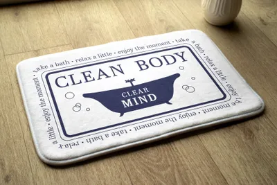 Produktbild von Badteppich Saugfähige - Badezimmer Teppich - Rutschfester Badvorleger Badematte - 75x45 cm - Badewanne Bad