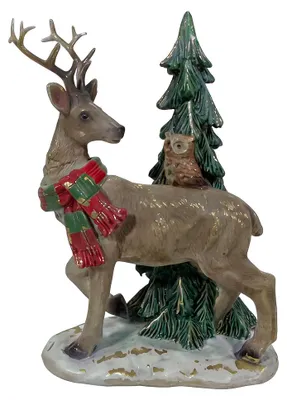 Produktbild von Clayre & Eef Dekorationsfigur Hirsch 14x11x20 cm Braun Kunststoff