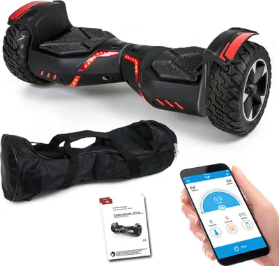 Produktbild von SUV Hoverboard 8,5 Zoll 800W Ares 8.5 - GPX-04 mit App Funktion, Bluetooth Lautsprecher, Kinder Sicherheitsmodus, Elektro Self Balance Board E-Scooter Hover Scooter - Schwarz