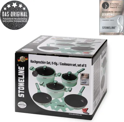 Immagine prodotto di STONELINE® Set di pentole 11 pezzi 18/20/24 Menta | con coperchi