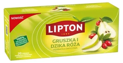 Image de Thé aux fruits Lipton Poire et Églantier 20 sachets