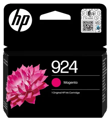 Produktbild von HP 924 Magenta Original Druckerpatrone, Standardertrag, Magenta, 1 Stück(e), 400 Seiten, Einzelpackung