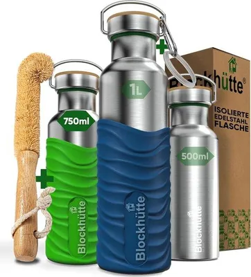 Produktbild von Famanu Trinkflasche 750 ml - Leakproof, BPA-frei und isolierend für Kinder und Erwachsene