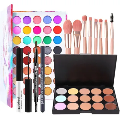 Produktbild von Professionelles Make-up Set mit Schminkkoffer Lidschatten Lipgloss Geschenkset