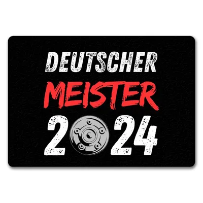 Produktbild von Leverkusen Meisterschale Fußmatte in 35x50 cm ohne Rand mit Spruch Deutscher