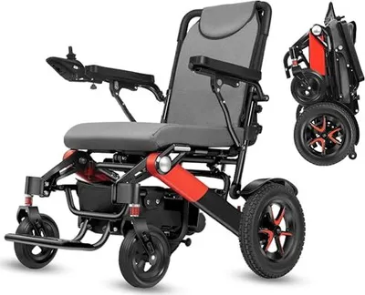 Obrázek produktu pro ByteteCpeak D02 Skládací elektrický invalidní vozík Hliníkový motor 500 W, baterie 22 Ah, dojezd 33 km, ideální pro seniory se zdravotním postižením