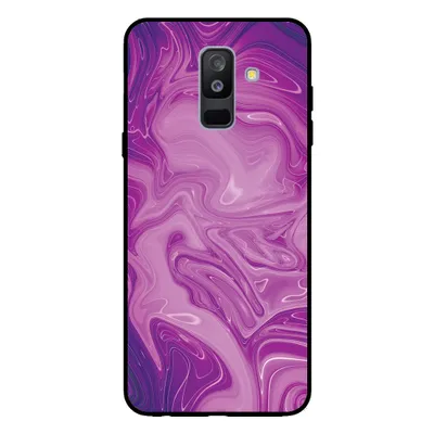 Produktbild von Smartphonica Handytasche für Samsung Galaxy A6 Plus 2018 mit Marmordruck - TPU Rückseite Hülle Marmor Design - Lila