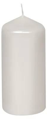 Produktbild von Stumpenkerzen "Edelglanz" Weiß 130/57 mm, 12 Stück