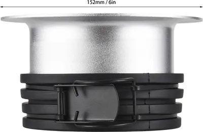 Produktbild von 152 mm/6 Zoll Lichtgeschwindigkeitsring-Adapterhalterung Ersatz für Blitz-Monolight-LED-Leuchte