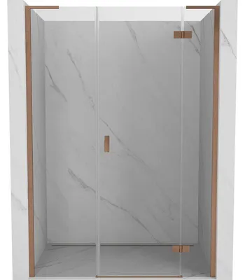 Obrázek produktu pro Mexen Mist-H L sprchové dveře otočné pravé 155 cm, transparentní, kartáčovaná měď - 8A5L-155-001-65-00-P
