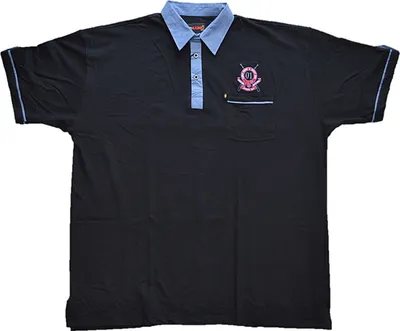 Produktbild von Übergrößen Tolles Poloshirt Piqué KAMRO Schwarz Brusttasche 6XL