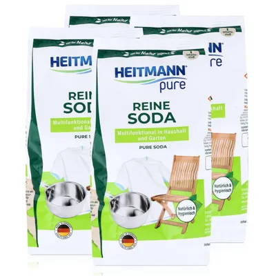 Produktbild von Heitmann pure Reine Soda 500g - Für Haushalt, Küche, und Garten (4er Pack)