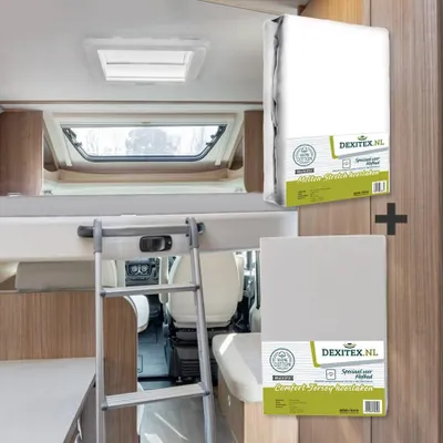 Image de Paquet textile Lifting Bed 1 Molton + 1 drap-housse Jersey - 1 Flanelle + 1 Gris clair - 1Flanelle+1Grisclair