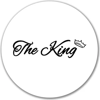 Produktbild von Huuraa Aufkleber The King Krone 10cm rund Sticker Geschenkidee