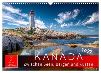 Produktbild von Kanada - zwischen Seen, Bergen und Küsten (Wandkalender 2027 DIN A3 quer), CALVENDO Monatskalender