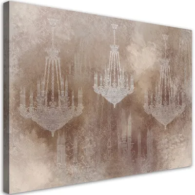 Produktbild von Leinwandbild Kronleuchter 60x40 Feeby Rosa bild für die wand bereit zum aufhängen