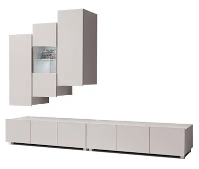 Produktbild von AX LIVING Anbauwand Wohnzimmer Kossana 11 – 300cm Breite Beige
