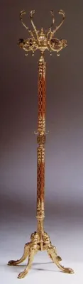 Immagine prodotto di Casa Padrino appendiabiti barocco oro/marrone 40 x 40 x h. 175 cm - Appendiabiti in ottone nobile - Armadio barocco per hotel