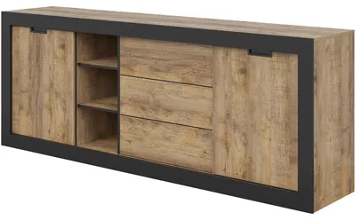 Produktbild von Kommode TRUDO 25 Eiche Samdal / Schwarz