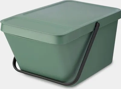 Obrázok produktu pre Kôš na triedený zber odpadu Brabantia Sort&Go 1006309, 20 l, usporiadanie jeden na druhom, tmavozelená