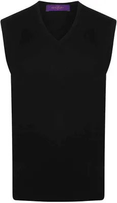 Image de Henbury - Sweatshirt col V pour homme sans manches PC6031 (XXL) (Bleu marine)