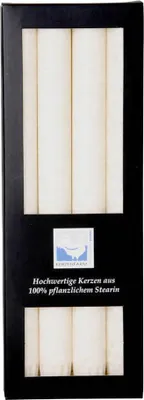 Immagine prodotto di Set di candele a colonna Stearin - bianco 4 pezzi.