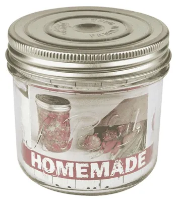 Produktbild von Vorratsglas mit Metalldeckel 0,5l EUROHOME® – 9x9x10cm – perfekt für die Aufbewahrung all Ihrer hausgemachten Köstlichkeiten