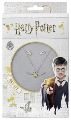 Immagine prodotto di Set di orecchini e collana con il Boccino d'Oro - Harry Potter