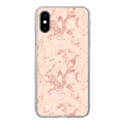 Produktbild von MuchoWow® Handyhülle Schutzhülle Hülle für iPhone X Marmor - Roségold - Muster - Chic Silikon Softcase Handy Hülle - Handyhülle