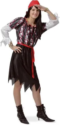 Produktbild von Fasching Karneval Piratin Kostüm Elisa, 2-tlg. Kleid mit Gürtel Gr. 38