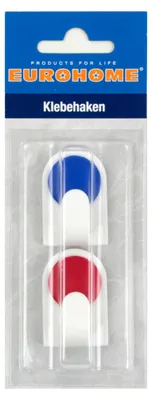 Produktbild von 2er Römerhaken EUROHOME® – aus Kunststoff, 2,5x6x16cm – als praktischer Helfer im Haushalt geeignet