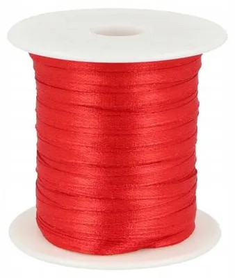 Produktbild von Maćko Satinband Rot 3mm 50m Dekoband