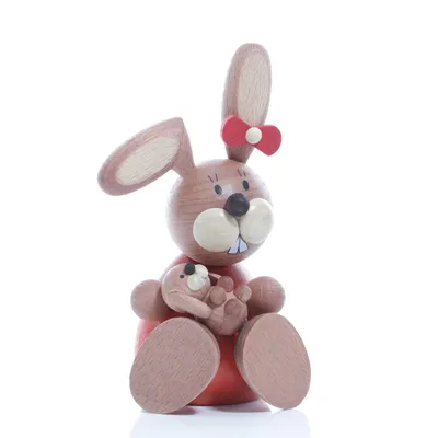 Produktbild von Osterartikel Osterhase mit Hasenkind Höhe=11cm NEU