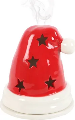 Produktbild von Something Different - Teelicht- und Räucherkegelhalter, Weihnachtsmütze SD6139 (Einheitsgröße) (Rot/Weiß)