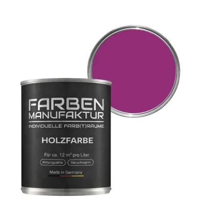 Produktbild von Farben Manufaktur Holzfarbe Wetterschutzfarbe Holzlack RAL deckend 5L - ca. RAL 4006 Verkehrspurpur