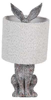 Obrázek produktu pro Stolní lampa Clayre & Eef Rabbit Ø 20x43 cm Hnědá šedá plastová