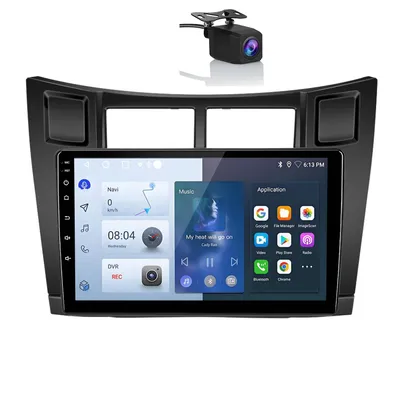 Obrázok produktu pre 9'' Pre Toyota Yaris XP90 2005 - 2012 carplay Android13 1+32G autorádio GPS Navi SWC WIFI Bluetooth DAB+ FM
