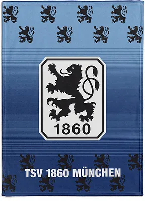 Produktbild von TSV 1860 München Flanellfleecedecke Logo