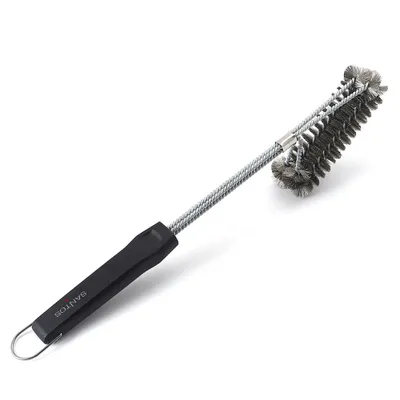 Produktbild von 2-Kopf Grillbürste | 45cm | Edelstahl