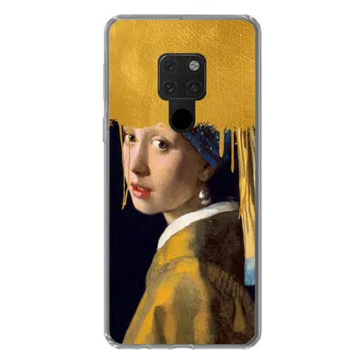 Produktbild von MuchoWow® Handyhülle Schutzhülle Hülle für Huawei P40 Lite Mädchen mit einem Perlenohrring - Gold - Vermeer Silikon Softcase Handy Hülle - Handy