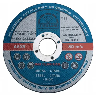 Produktbild von TEDIAM Trennscheibe Metall Edelstahl Inox 115 x 1,0 mm