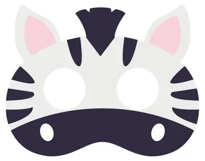 Produktbild von PartyPal Zebra Filzmaske für Kinderfasching