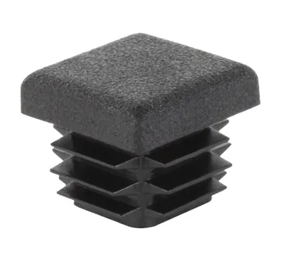 Zdjęcie produktu dla Alberts 859015 Zatyczki uszczelniające do rur kwadratowych, tworzywo sztuczne, czarne, szerokość 20 mm, zestaw 16 szt