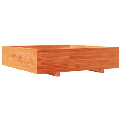 Produktbild von vidaXL Pflanzkübel Wachsbraun 100x100x26,5 cm Massivholz Kiefer