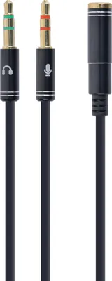 Produktbild von Gembird !Adapter audio stereo 3.5mm mini Jack/4PIN/ Audio-Kabel 0 2 m 2 x 3.5mm Schwarz