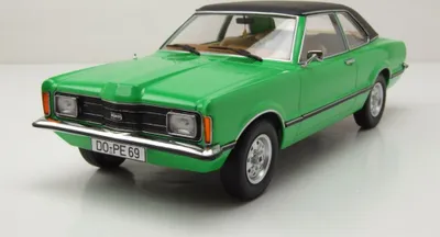 Produktbild von KK Scale 180971 Ford Taunus GXL 1971 hellgrün matt schwarz 1:18